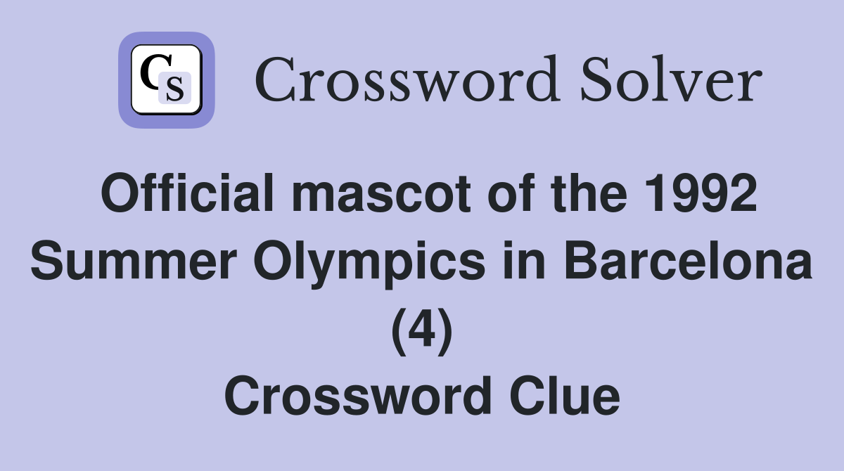 Official mascot of the 1992 Summer Olympics in Barcelona (4